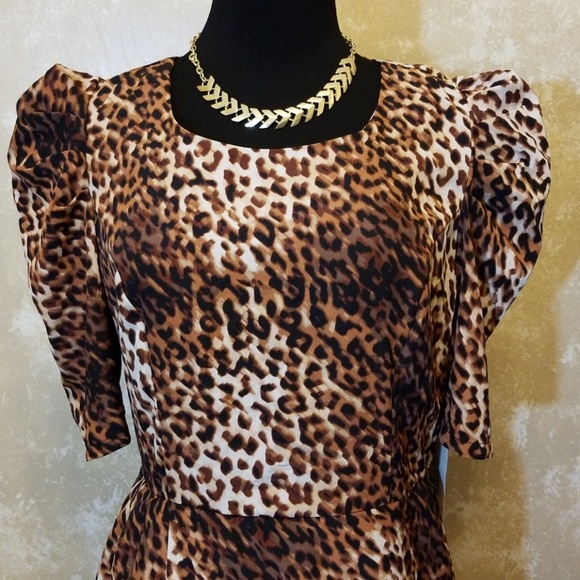 FOREVER 21 ANIMAL PRINT DRESS SZ L♡ - Picture 1 of 5